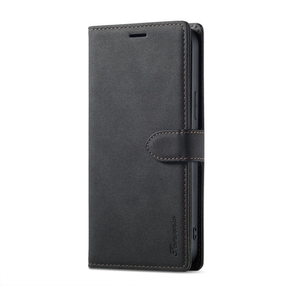 For iPhone 14 Pro Max Forwenw F1 Series Matte Strong Magnetism Leather Phone Case(Black) - iPhone 14 Pro Max Cases by Forwenw | Online Shopping UK | buy2fix