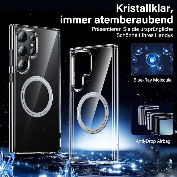 For Samsung Galaxy S23 Ultra 5G Transparent Frosted MagSafe Phone Case - Galaxy S23 Ultra 5G Cases by buy2fix | Online Shopping UK | buy2fix