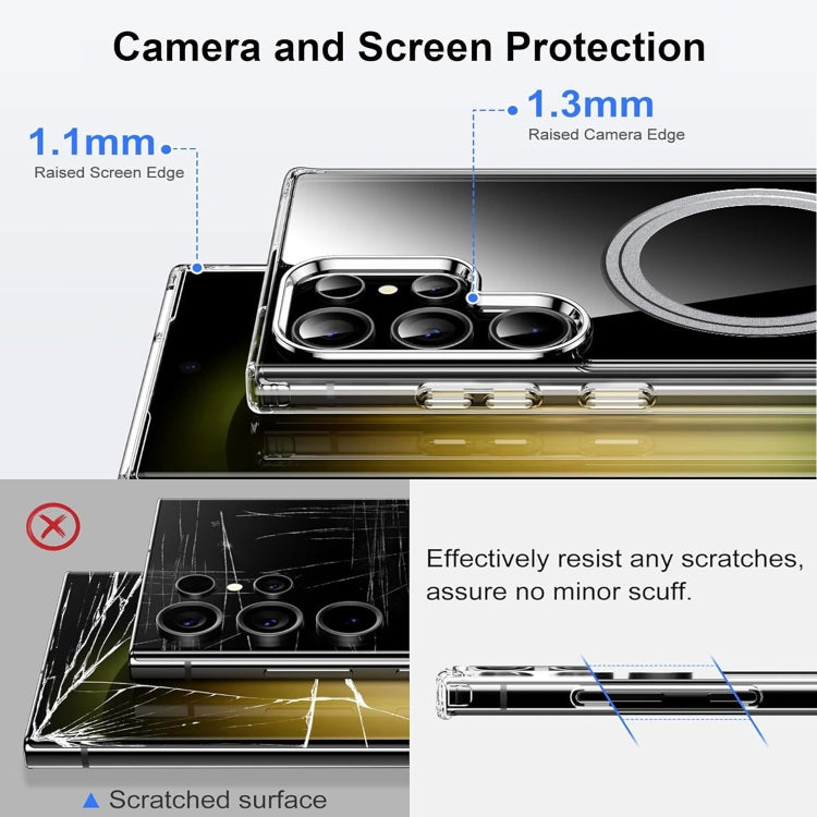 For Samsung Galaxy S23 Ultra 5G Transparent Frosted MagSafe Phone Case - Galaxy S23 Ultra 5G Cases by buy2fix | Online Shopping UK | buy2fix
