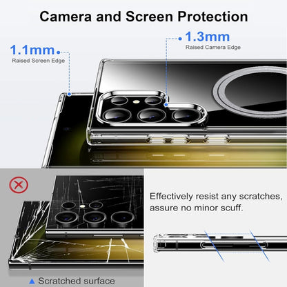 For Samsung Galaxy S23 Ultra 5G Transparent Frosted MagSafe Phone Case - Galaxy S23 Ultra 5G Cases by buy2fix | Online Shopping UK | buy2fix
