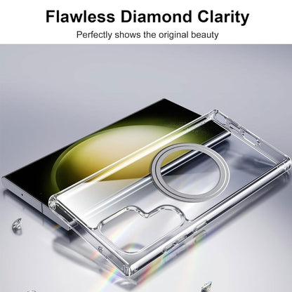 For Samsung Galaxy S23 Ultra 5G Transparent Frosted MagSafe Phone Case - Galaxy S23 Ultra 5G Cases by buy2fix | Online Shopping UK | buy2fix