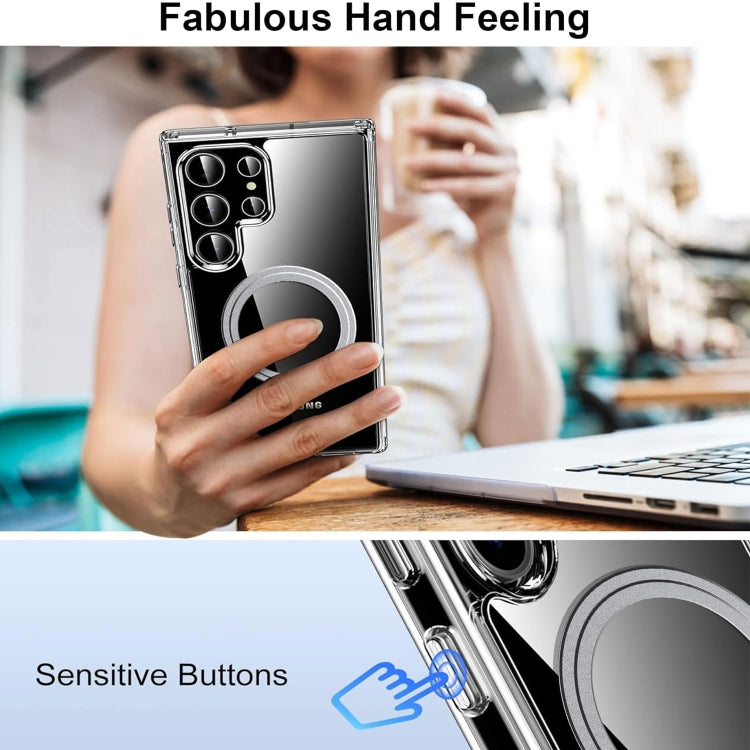 For Samsung Galaxy S23 Ultra 5G Transparent Frosted MagSafe Phone Case - Galaxy S23 Ultra 5G Cases by buy2fix | Online Shopping UK | buy2fix