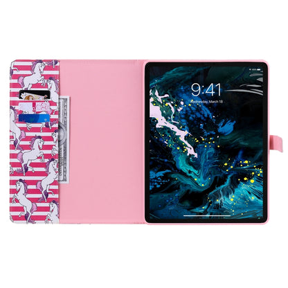 For iPad Pro 12.9 (2020) Colored Drawing Horizontal Flip Leather Tablet Case with Holder & Card Slot & Wallet(Horse) - iPad Pro 12.9 (2020) Cases by buy2fix | Online Shopping UK | buy2fix