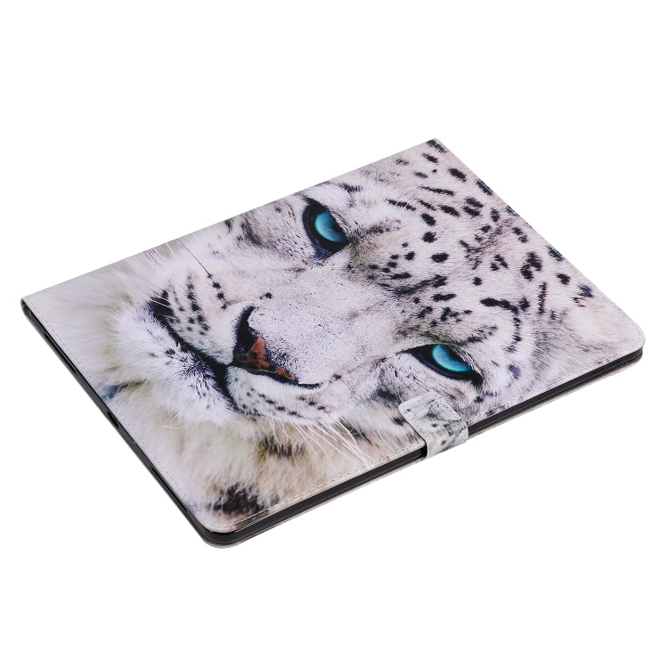 For iPad Pro 12.9 (2020) Colored Drawing Horizontal Flip Leather Tablet Case with Holder & Card Slot & Wallet(White Leopard) - iPad Pro 12.9 (2020) Cases by buy2fix | Online Shopping UK | buy2fix