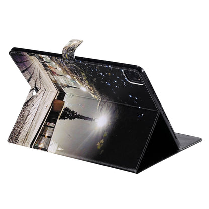 For iPad Pro 12.9 (2020) Colored Drawing Horizontal Flip Leather Tablet Case with Holder & Card Slot & Wallet(Cityscape) - iPad Pro 12.9 (2020) Cases by buy2fix | Online Shopping UK | buy2fix