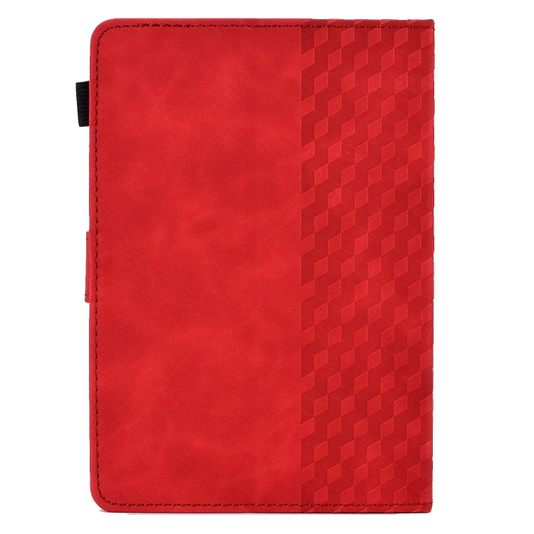 For 7.0 inch Universal Tablet Rhombus Embossed Leather Case(Red) - 7 inch by buy2fix | Online Shopping UK | buy2fix