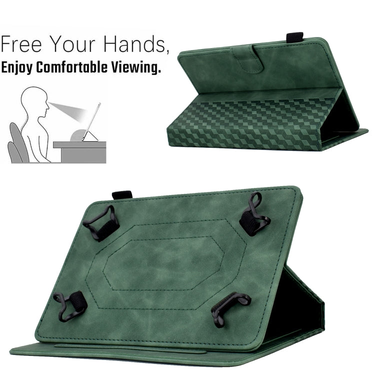 For 7.0 inch Universal Tablet Rhombus Embossed Leather Case(Green) - 7 inch by buy2fix | Online Shopping UK | buy2fix