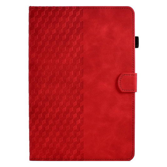 For 10.0 inch Universal Tablet Rhombus Embossed Leather Case(Red) - 10 - 11 inch by buy2fix | Online Shopping UK | buy2fix