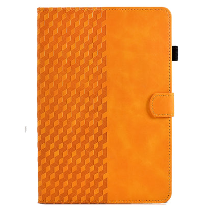 For 10.0 inch Universal Tablet Rhombus Embossed Leather Case(Khaki) - 10 - 11 inch by buy2fix | Online Shopping UK | buy2fix