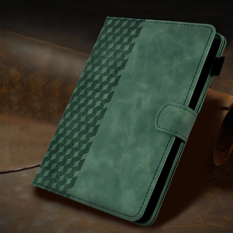 For 10.0 inch Universal Tablet Rhombus Embossed Leather Case(Green) - 10 - 11 inch by buy2fix | Online Shopping UK | buy2fix