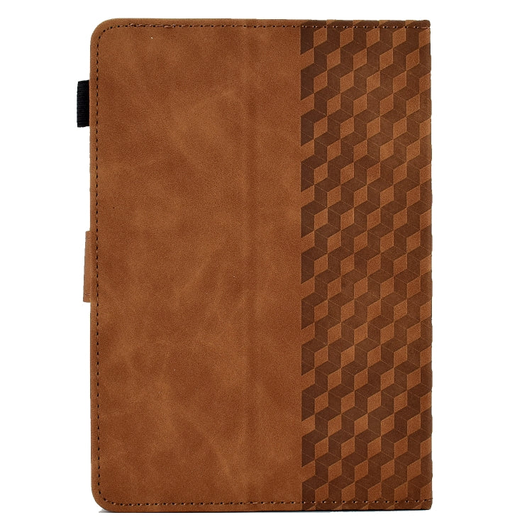 For 10.0 inch Universal Tablet Rhombus Embossed Leather Case(Brown) - 10 - 11 inch by buy2fix | Online Shopping UK | buy2fix