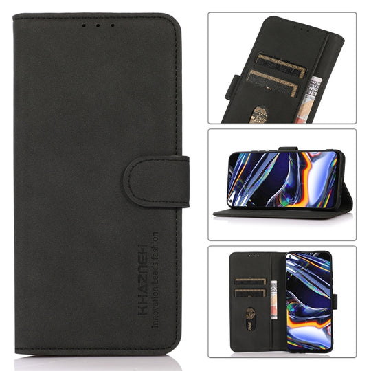 For Samsung Galaxy A24 4G KHAZNEH Matte Texture Leather Phone Case(Black)