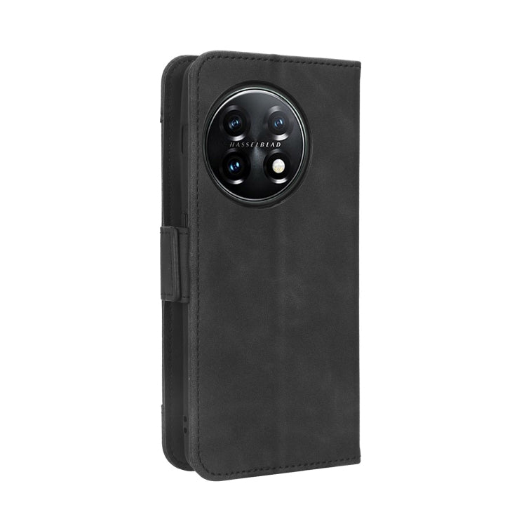For OnePlus 11 5G Skin Feel Calf Texture Card Slots Leather Phone Case(Black) - OnePlus Cases by buy2fix | Online Shopping UK | buy2fix