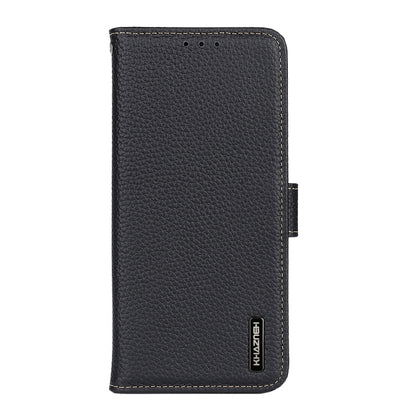 For Sony Xperia 1 IV KHAZNEH Litchi Genuine Leather Phone Case(Black) - Sony Cases by buy2fix | Online Shopping UK | buy2fix