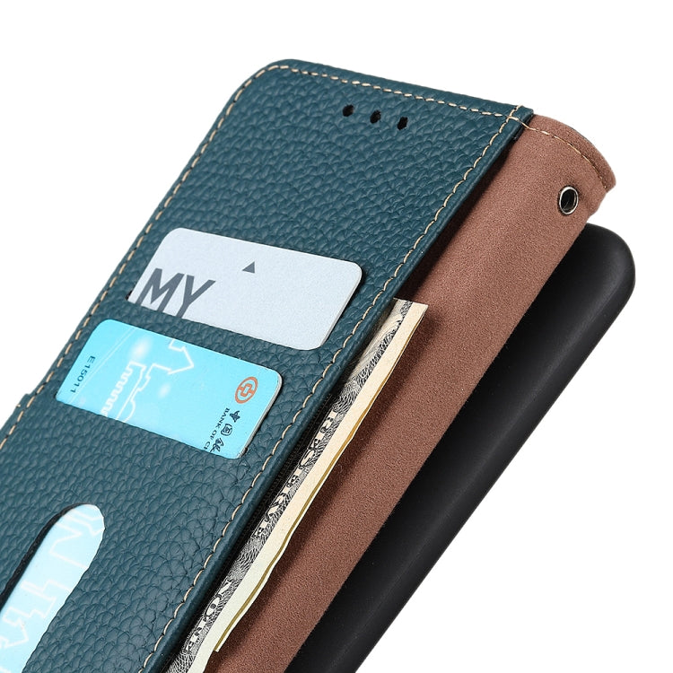 For Sony Xperia 10 IV KHAZNEH Litchi Genuine Leather Phone Case(Green) - Sony Cases by buy2fix | Online Shopping UK | buy2fix