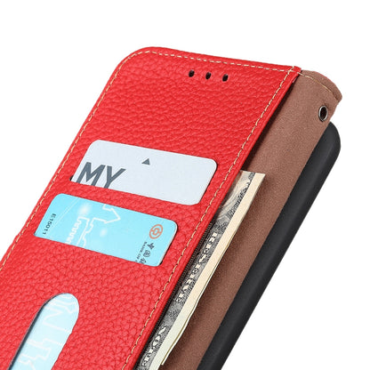 For Sony Xperia 10 IV KHAZNEH Litchi Genuine Leather Phone Case(Red) - Sony Cases by buy2fix | Online Shopping UK | buy2fix