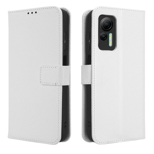 For Ulefone Note 14 Diamond Texture Leather Phone Case(White) by buy2fix