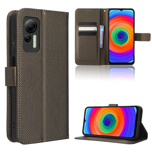 For Ulefone Note 14 Diamond Texture Leather Phone Case(Brown) by buy2fix