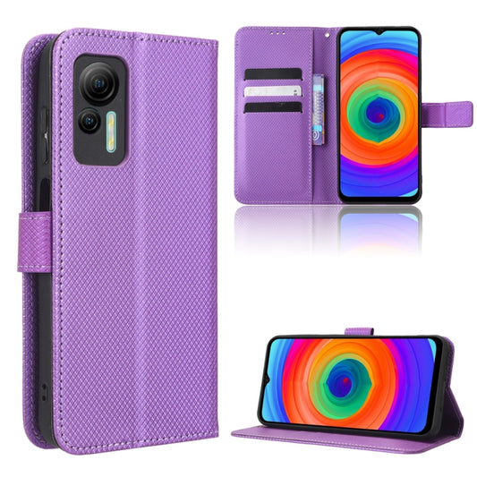 For Ulefone Note 14 Diamond Texture Leather Phone Case(Purple) by buy2fix