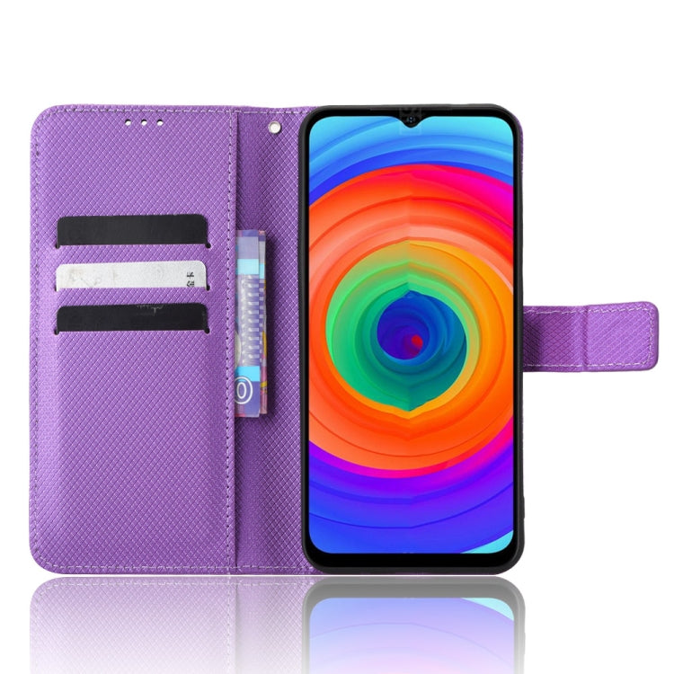 For Ulefone Note 14 Diamond Texture Leather Phone Case(Purple) by buy2fix