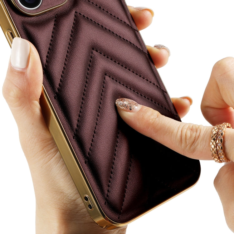 For iPhone 13 Suteni Plating Leather Soft TPU Phone Case(White) - iPhone 13 Cases by Suteni | Online Shopping UK | buy2fix