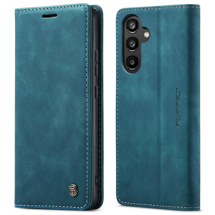 For Samsung Galaxy A34 5G CaseMe 013 Multifunctional Horizontal Flip Leather Phone Case(Blue) by CaseMe