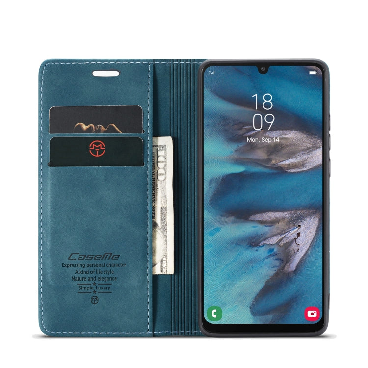 For Samsung Galaxy A34 5G CaseMe 013 Multifunctional Horizontal Flip Leather Phone Case(Blue) by CaseMe
