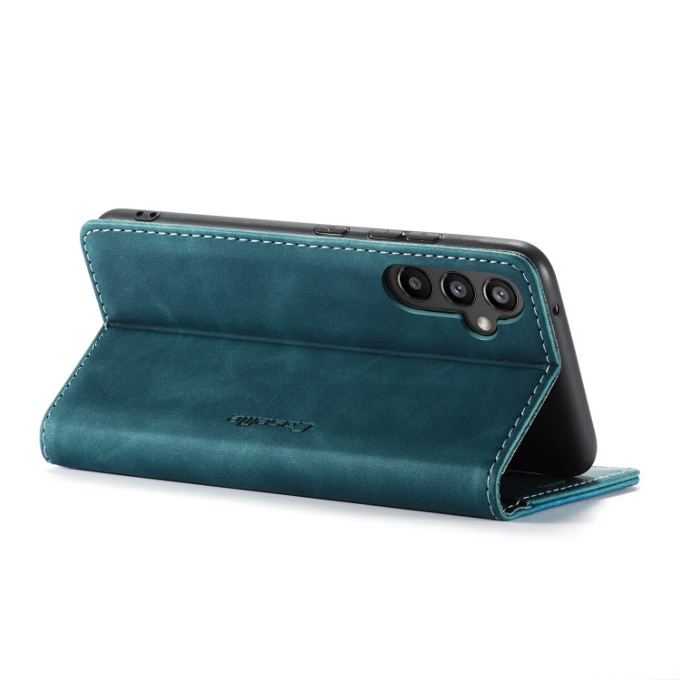 For Samsung Galaxy A34 5G CaseMe 013 Multifunctional Horizontal Flip Leather Phone Case(Blue) by CaseMe