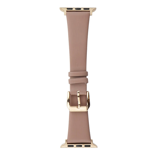 Silk Leather Watch Band For Apple Watch Series 9&8&7 41mm / SE 3&SE 2&6&SE&5&4 40mm / 3&2&1 38mm(Lotus Pink)
