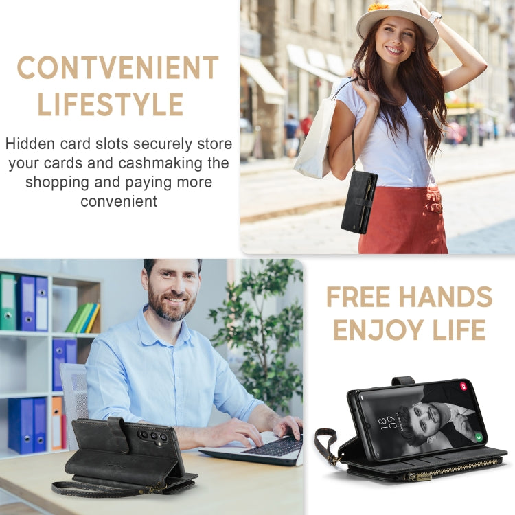 For Samsung Galaxy A34 5G CaseMe C30 Multifunctional Leather Phone Case(Black) by CaseMe