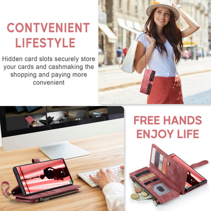For Samsung Galaxy S23 Ultra 5G CaseMe C30 Multifunctional Leather Phone Case(Red) - Galaxy S23 Ultra 5G Cases by CaseMe | Online Shopping UK | buy2fix