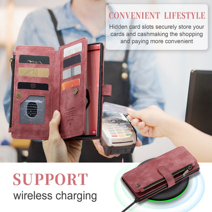 For Samsung Galaxy S23 Ultra 5G CaseMe C30 Multifunctional Leather Phone Case(Red) - Galaxy S23 Ultra 5G Cases by CaseMe | Online Shopping UK | buy2fix