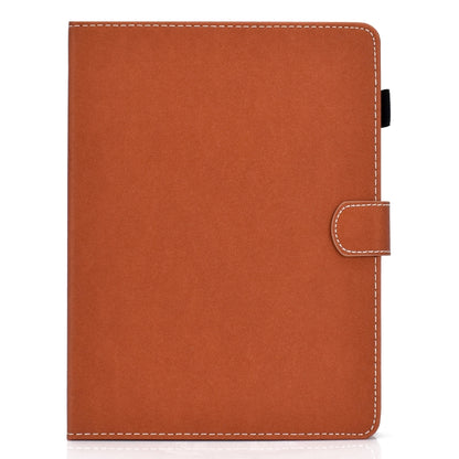 For 7 inch Solid Color Tablet PC Universal Magnetic Horizontal Flip Leather Case with Card Slots & Holder(Brown) - 7 inch by buy2fix | Online Shopping UK | buy2fix