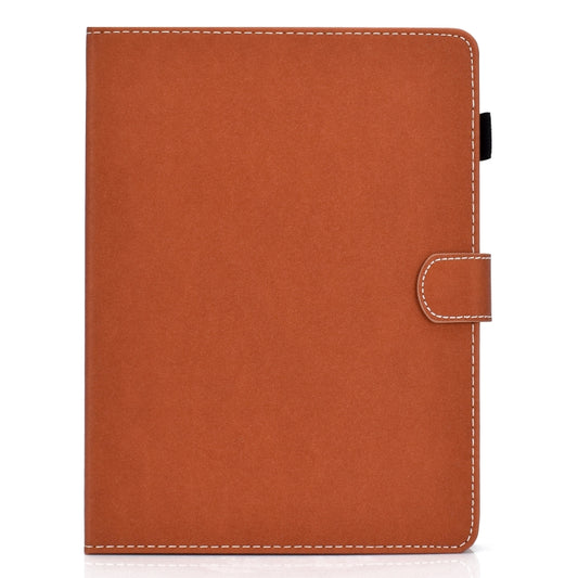 For 7 inch Solid Color Tablet PC Universal Magnetic Horizontal Flip Leather Case with Card Slots & Holder(Brown) - 7 inch by buy2fix | Online Shopping UK | buy2fix