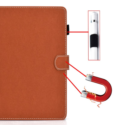 For 7 inch Solid Color Tablet PC Universal Magnetic Horizontal Flip Leather Case with Card Slots & Holder(Brown) - 7 inch by buy2fix | Online Shopping UK | buy2fix