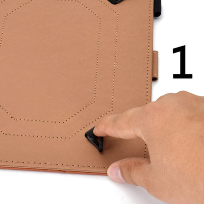 For 7 inch Solid Color Tablet PC Universal Magnetic Horizontal Flip Leather Case with Card Slots & Holder(Brown) - 7 inch by buy2fix | Online Shopping UK | buy2fix