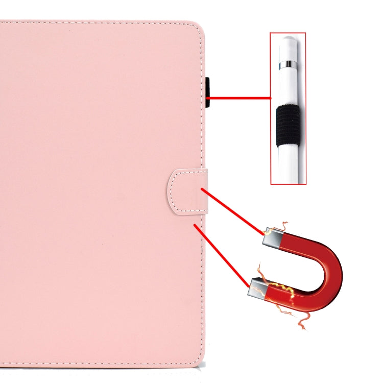 For 7 inch Solid Color Tablet PC Universal Magnetic Horizontal Flip Leather Case with Card Slots & Holder(Pink) - 7 inch by buy2fix | Online Shopping UK | buy2fix