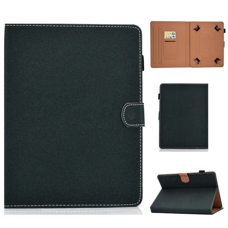 For 7 inch Solid Color Tablet PC Universal Magnetic Horizontal Flip Leather Case with Card Slots & Holder(Green) - 7 inch by buy2fix | Online Shopping UK | buy2fix