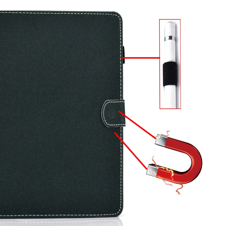 For 7 inch Solid Color Tablet PC Universal Magnetic Horizontal Flip Leather Case with Card Slots & Holder(Green) - 7 inch by buy2fix | Online Shopping UK | buy2fix