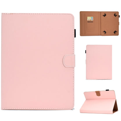 For 8 inch Solid Color Tablet PC Universal Magnetic Horizontal Flip Leather Case with Card Slots & Holder(Pink) - 8 inch by buy2fix | Online Shopping UK | buy2fix
