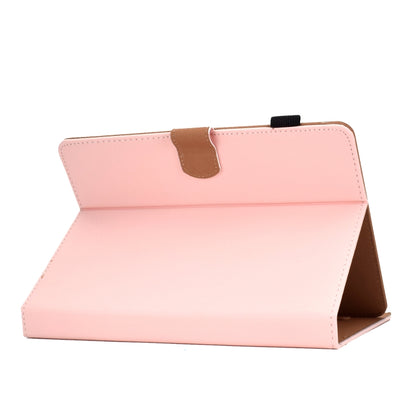 For 10 inch Solid Color Tablet PC Universal Magnetic Horizontal Flip Leather Case with Card Slots & Holder(Pink) - 10 - 11 inch by buy2fix | Online Shopping UK | buy2fix