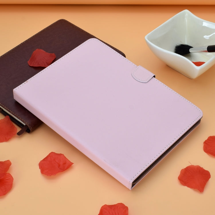 For 10 inch Solid Color Tablet PC Universal Magnetic Horizontal Flip Leather Case with Card Slots & Holder(Pink) - 10 - 11 inch by buy2fix | Online Shopping UK | buy2fix