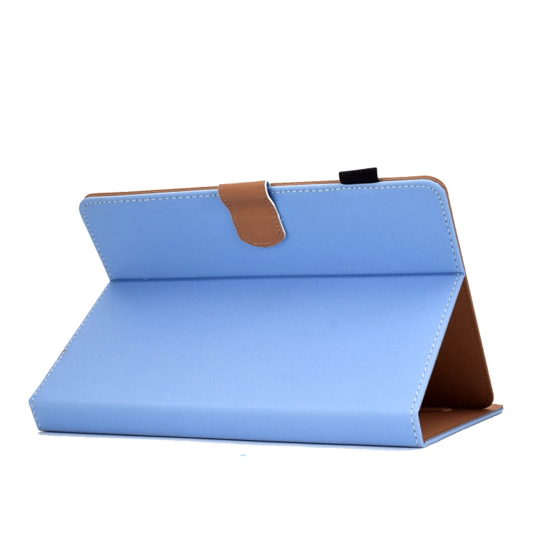 For 10 inch Solid Color Tablet PC Universal Magnetic Horizontal Flip Leather Case with Card Slots & Holder(Blue) - 10 - 11 inch by buy2fix | Online Shopping UK | buy2fix