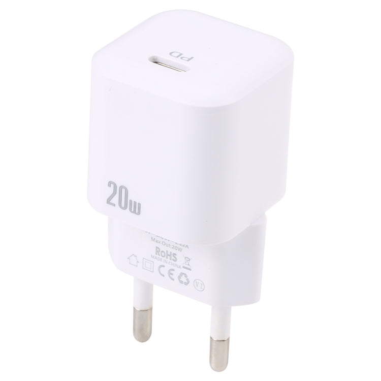 20W PD USB-C/Type-C Interface Fast Charging Charger, Specification: EU Plug(White) by buy2fix