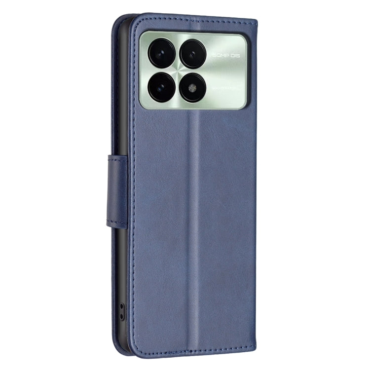 For Xiaomi Redmi K70 / K70 Pro Lambskin Texture Pure Color Flip Leather Phone Case(Blue) - Xiaomi Cases by buy2fix | Online Shopping UK | buy2fix