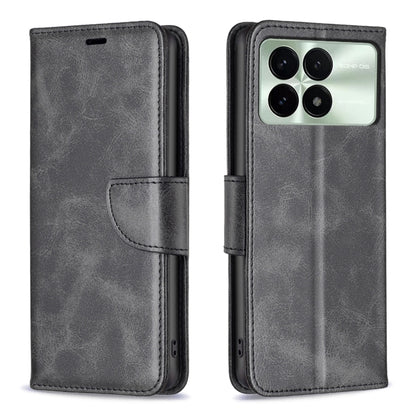 For Xiaomi Redmi K70 / K70 Pro Lambskin Texture Pure Color Flip Leather Phone Case(Black) - Xiaomi Cases by buy2fix | Online Shopping UK | buy2fix