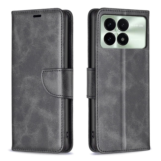 For Xiaomi Redmi K70 / K70 Pro Lambskin Texture Pure Color Flip Leather Phone Case(Black) - Xiaomi Cases by buy2fix | Online Shopping UK | buy2fix