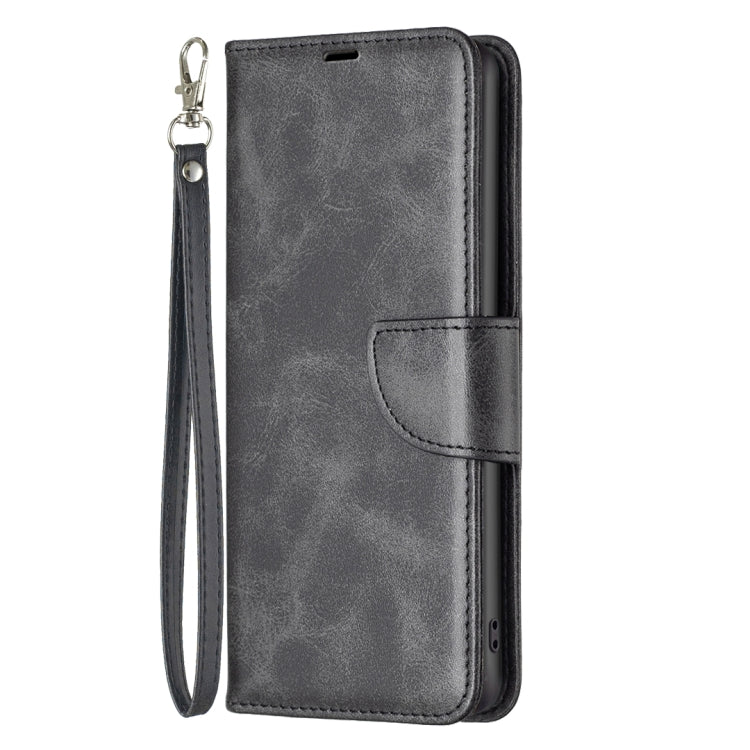 For Xiaomi Redmi Note 13 Pro 4G Global Lambskin Texture Pure Color Flip Leather Phone Case(Black) - Xiaomi Cases by buy2fix | Online Shopping UK | buy2fix