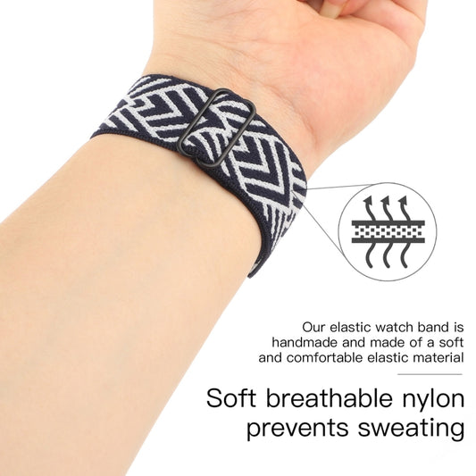 Ethnic Style Buckle Elastic Watch Band For Apple Watch Ultra 49mm&Watch Ultra 2 49mm / Series 9&8&7 45mm / SE 3&SE 2&6&SE&5&4 44mm / 3&2&1 42mm(Green-white Arrow) by buy2fix