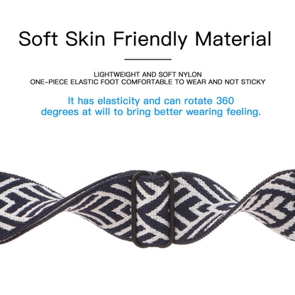 Ethnic Style Buckle Elastic Watch Band For Apple Watch Ultra 49mm&Watch Ultra 2 49mm / Series 9&8&7 45mm / SE 3&SE 2&6&SE&5&4 44mm / 3&2&1 42mm(Green-white Arrow) by buy2fix